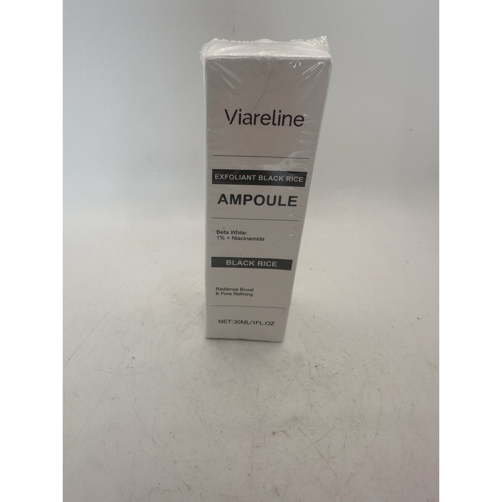 Viareline Exfoliant Black Rice Ampoule 30mL Niacinamide Serum New Sealed